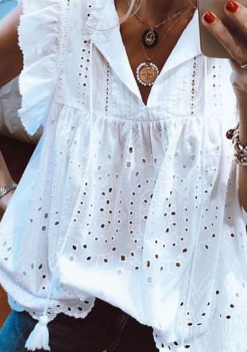 10 X de leukste white ruffled tops!