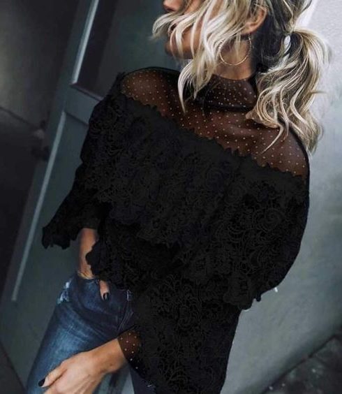 10 X De mooiste zwarte kanten blouses