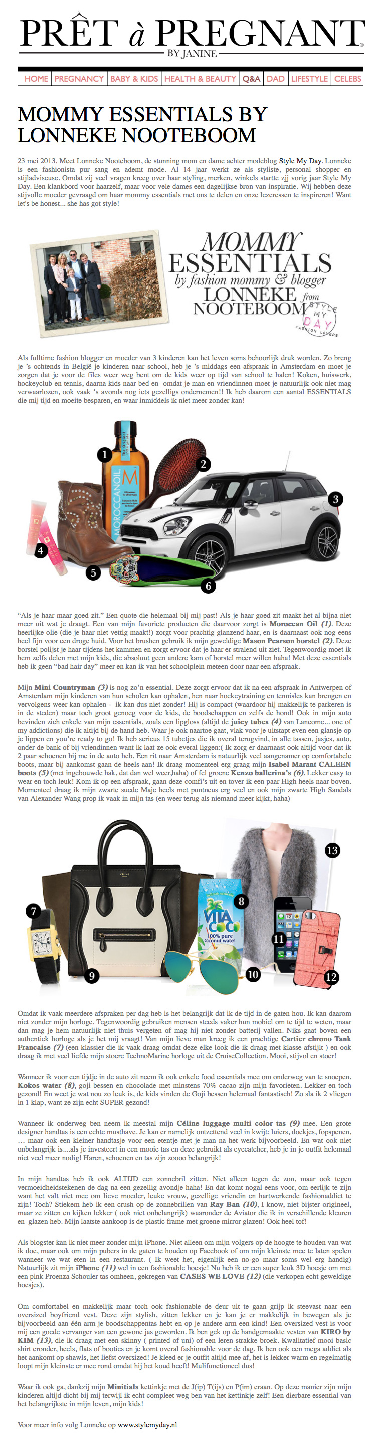 My mommy essentials @ Prêt à Pregnant…